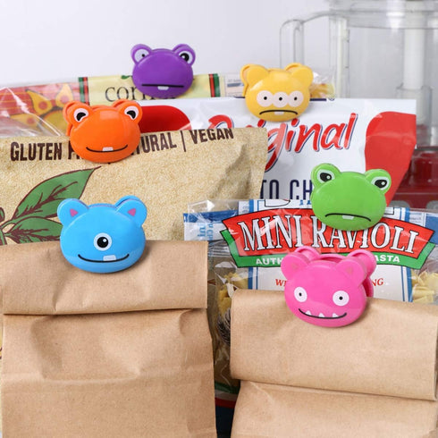 Kikkerland Monsters Bag Clips, Set of 6