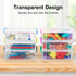 Generic Clear Plastic Pencil Box - Extra Large Stackable with Secure Lid, Hard Storage Organizer Box for Crayons