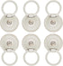 Bivethoi 6pcs Antique White Cabinet Knobs, Drop Ring Drawer Pulls Round Dresser Knobs