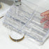 Plastic Business Card Holder for Desk, Clear Acrylic Organizer, 8 Pockets 4 Layers Display Stand for Office