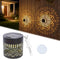 DDRIC Decorative Solar Mandala Lights, Metal Solar Powered Outdoor Wall Sconces, Waterproof