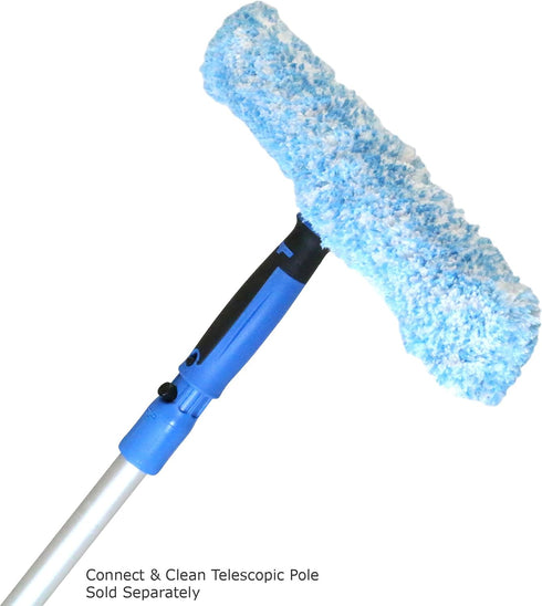 Unger Professional 14” Performance Grip Window Cleaner Scrubber, Reusable Microfiber Sleeve
