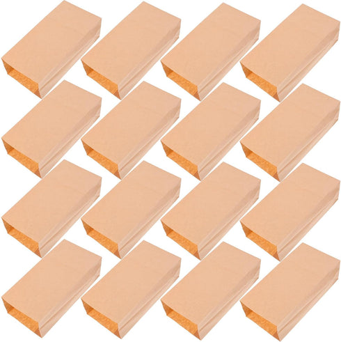 100pcs 18x9x5.5cm Kraft Paper Flat Bottom Bread Bags, Disposable Greaseproof Bakery Snack