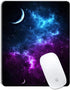 Galaxy Mouse Pad - Personalized Blue and Purple Nebula Design with Anti-Slip Rubber Base, 9.5 x 7.9 inch