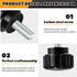Hotop Black(20 Pieces,M4 10 mm) Threaded Knurled Thumbscrew Monitor Mount Screws on Knobs Monitor Screws Carbon Steel