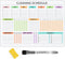 Cleaning Schedules and Checklists Dry Erase Magnetic Planner Whiteboard for Refrigerator - Daily Weekly Monthly