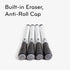 U Brands Fine Tip Dry Erase Markers, Low Odor Whiteboard Markers with Eraser, Black, Set of 12