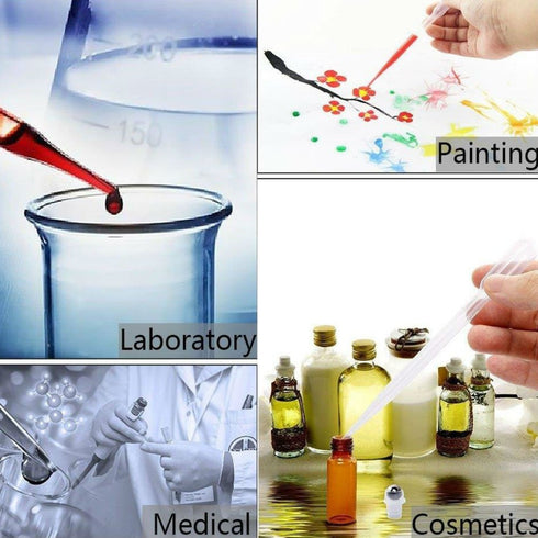 AKOAK 200 Pcs/Pack 0.5ml Disposable Plastic Graduated Transfer Pipettes, Eye Dropper for Use