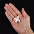 MECCANIXITY Magnetic Stirrer Mixer Stir Bar, 30mm(1.18") Cross Shape Coating Magnet, White, 2 Pcs