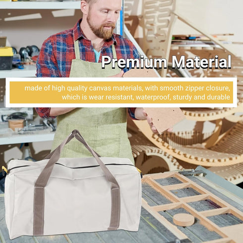 Tool Bag with Large Capacity Storage, Wear Resistant and Portable, 20in Wide Mouth for Auto Repair and Woodworking