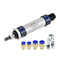 uxcell Pneumatic Air Cylinder 20mm Bore 25mm Stroke, MAL 20x25 with Y Connector and Quick Fittings for Automatic