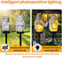 YZYOE 2 Packs of Solar Angels Children's Floor Lamps, Garden Decoration Resin Cute Little elf Lamps,Wireless Twilight
