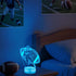 3D 16 Attivolife Football Player Night Light for Kids, Rugby Illusion LED Lamp, Colors Changing with Remote Control