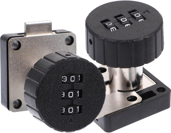 Vaguelly 2Pcs 3-Digit Combination Cabinet Locks for Drawers and Bedside Cabinets Proofing