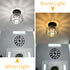 Industrial Black Semi Flush Mount Ceiling Light Fixture, Modern Close to Ceiling Light, Crystal Chandeliers Fixtures