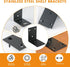 4Pcs 90 (2.6X2.6 Alise Shelf Brackets Black, Stainless Steel Floating Shelf Brackets Corner Brackets, L Brackets