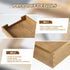 Fulmoon 3 Pcs Stackable Wood Letter Tray, A4 Size Desk Organizer for Office Documents, Desktop Mail Storage