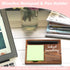 School Secretary Sticky Note Holder - Wooden Notepad & Pen Holder, 6.5" x 4.7" Sticky Note Pad Holder Dispenser for
