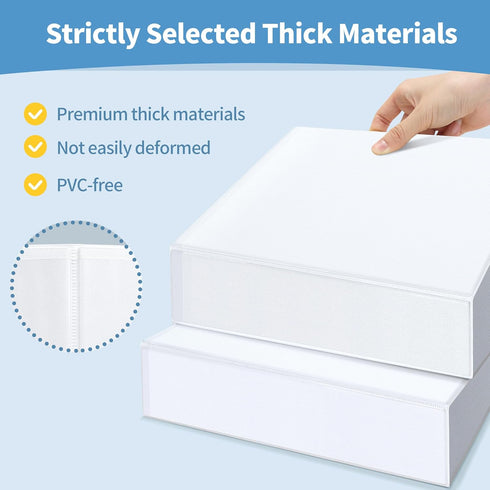 SUNEE 3 Ring Binder, 3 Inch, Clear View PVC-Free, Fits 8.5x11 Inches for School or Office