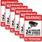 6PCS Video Surveillance Warning SignSelf-Adhesive Durable Vinyl Security Camera Sticker24H Recording No