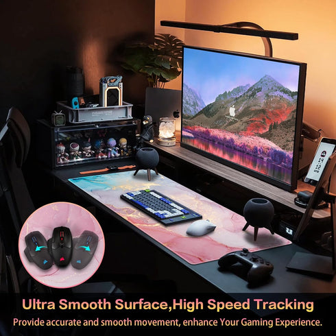 Canjoy Large Extended Gaming Mouse Pad, Big Computer Mousepad for Home Office, 31.5x15.7inch