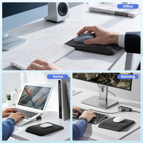 MEKASS Ergonomic Mouse Pad with Wrist Rest, Mouse Pad with Wrist Support for Pain Relief, Memory Foam Mousepad