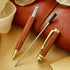 Yeaqee Luxury Wood Ballpoint Pens 1.0mm Elegant Fancy Writing Pens Wooden Black Ink Pens Graduation Gift Pen for Men Women Employee Teacher Journaling Executive Business(6 Pcs) by Yeaqee
