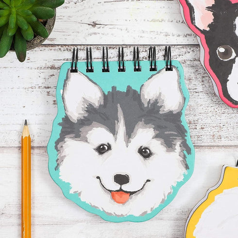 Paper Junkie Dog Lover's Hardcover Notebook Set, 3 Die Cut Spiral Notepads (5.5 x 4.5 Inches, 3 Pack)
