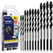 12-PCS Masonry Drill Bit Set, Professional Carbide Drill Bits for Glass, Tile, Brick, Cement, Wood