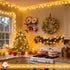 500 163ft 8 JMEXSUSS LED Warm White Christmas Lights Indoor Outdoor, Clear Wire Plug-in String Lights Bedroom, Modes