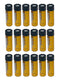 MUHWA 4ml Amber HPLC Vials, 100 Pcs/Pack, Black Screw Cap with Hole, Red PTFE & White Silicone Septa, Graduations