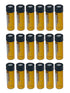 MUHWA 4ml Amber HPLC Vials, 100 Pcs/Pack, Black Screw Cap with Hole, Red PTFE & White Silicone Septa, Graduations