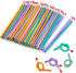 Qyyiguf 80 Pcs 7 Inch Flexible Pencils,Soft Pencils with Eraser,Striped Magic Bendy