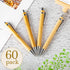 Bamboo Retractable Ballpoint Pen, Black Ink 1 mm Sustainable Writing Pen for Office and School Supplies (60 Pcs)