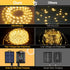 50ft 600 20 Dimmable IP68 OMIKA LEDs Solar Rope Lights, USB Charging, Lighting Modes, Timer Remote Control, Waterproof
