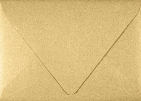 LUXPaper Blonde Metallic 4Bar A1 Contour Flap Invitation Envelopes | 3 5/8" x 5 1/8" | 81lb Text | 50 Qty