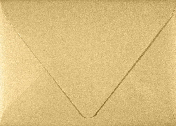 LUXPaper Blonde Metallic 4Bar A1 Contour Flap Invitation Envelopes | 3 5/8" x 5 1/8" | 81lb Text | 50 Qty
