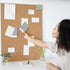 PATIKIL 12" x 12" Cork Board Tiles, 12 Pack Square Bulletin Board with Self Adhesive and Push Pin Clips for Home &
