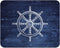 Trenstise Navy Blue Nautical Beach Mouse Pad for Desk, Vintage Coastal Boat Rudder