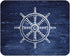 Trenstise Navy Blue Nautical Beach Mouse Pad for Desk, Vintage Coastal Boat Rudder