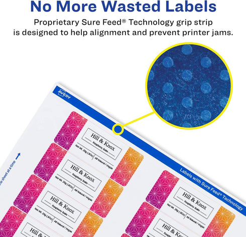 Avery Durable Waterproof Rectangle Labels, 1.5" x 2.75", 50 Total, Oil and Tear-Resistant, Laser/Pigment-Based Printable