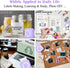 Mini Thermal Printer Inkless Sticker Printer with 14 Rolls Paper, Bluetooth Portable for iPhone/Android, Purple