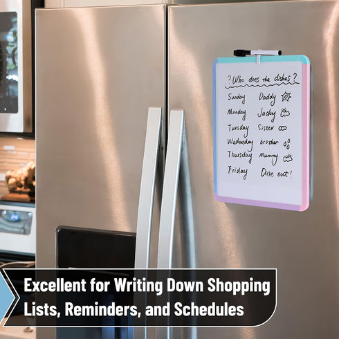 Mr. Pen- Dry Erase Board, 14” x 11” Small White Board with Black Marker, Colorful Frame for Kids and Students