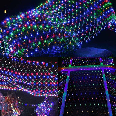 12FT 5FT 360 8 WATERGLIDE Outdoor Christmas Net Lights, x LED Mesh String Light with Lighting Modes, Connectable Light