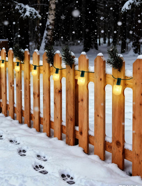 Hobbynors 25FT 12+1 Bulbs Vintage Christmas Lights, Old Fashioned Christmas Lights Outdoor, Connectable Warm White