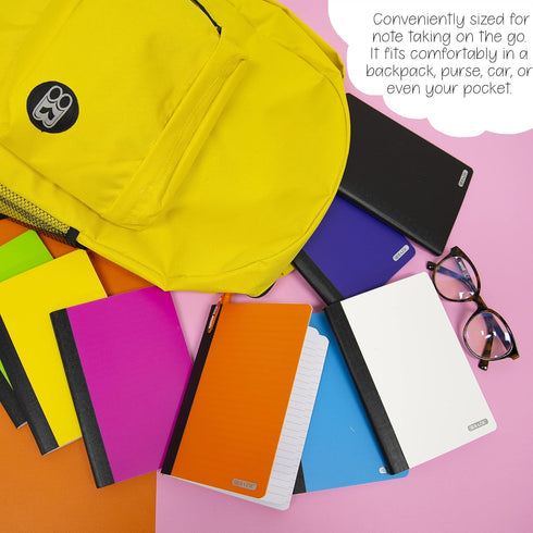 BAZIC Composition Book, 80 Sheet, 5" x 7" Poly Cover Notebook, Writing Journal Comp Lined Notebooks, Assorted Color,