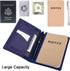 Wisdompro Journal Cover - 2 Pack Blue PU Leather Notebook Cover for Field Notes or 3.5" x 5.5" Pocket Notebooks