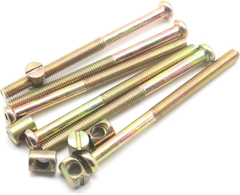 binifiMux M8 x 110mm Half Thread Furniture Barrel Screws, Bolt Nuts Assortment Kit for Cribs