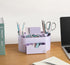 Lavender Desk Organizer for Office Supplies, Pen Holder Desktop Organization for College Dorm, White Lavender