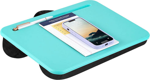 LAPGEAR Compact Lap Desk - Fits up to 15 Inch Laptops, Aqua Sky - Style No. 43109